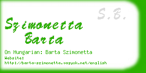 szimonetta barta business card